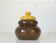 Vintage Handmade Ceramic Jar / Brown & Yellow Retro Kitchen Pottery