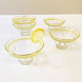 Set of 5 glass dessert cups