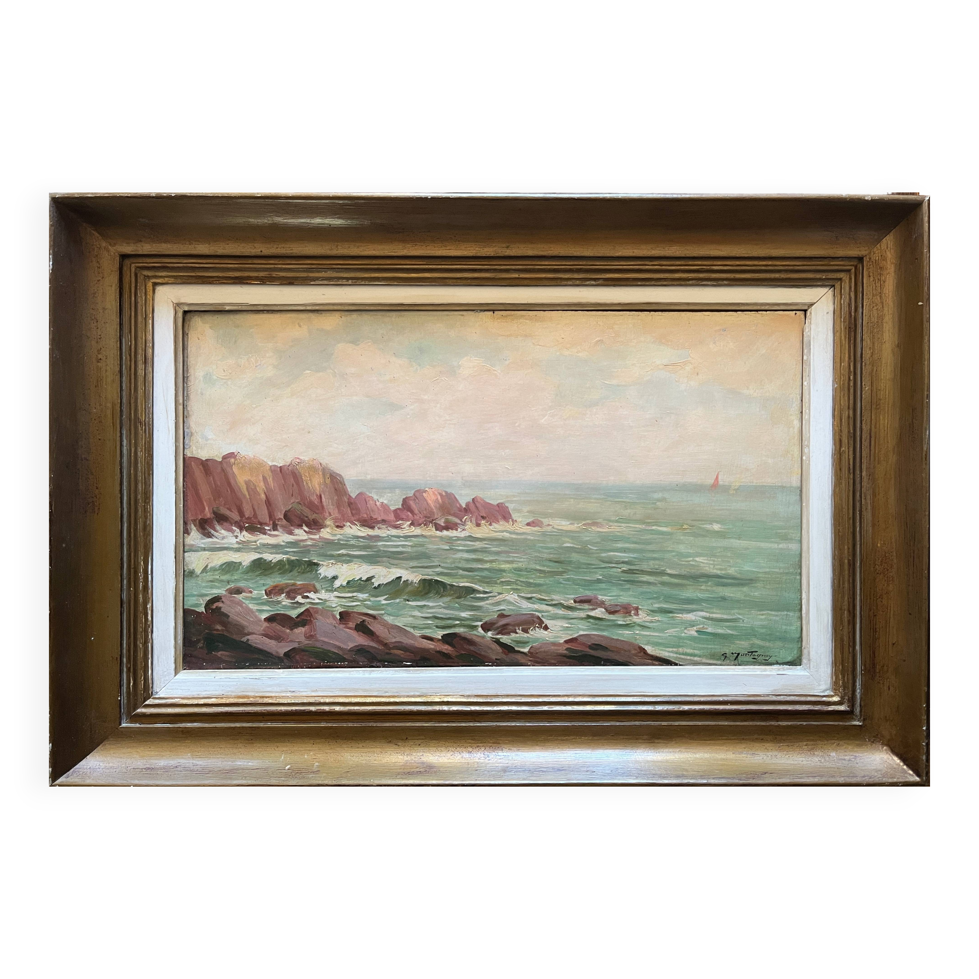 HSP painting "Breton Navy (?)" by Gaetan Montagney