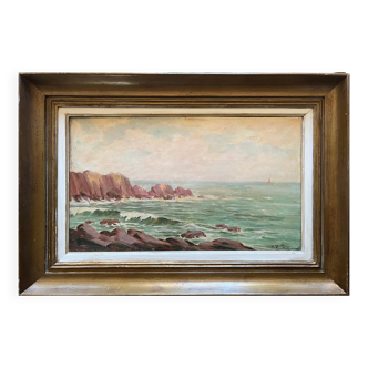 Tableau HSP "Marine bretonne (?)" par Gaetan Montagney