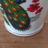 Porcelain vase with peacock decoration