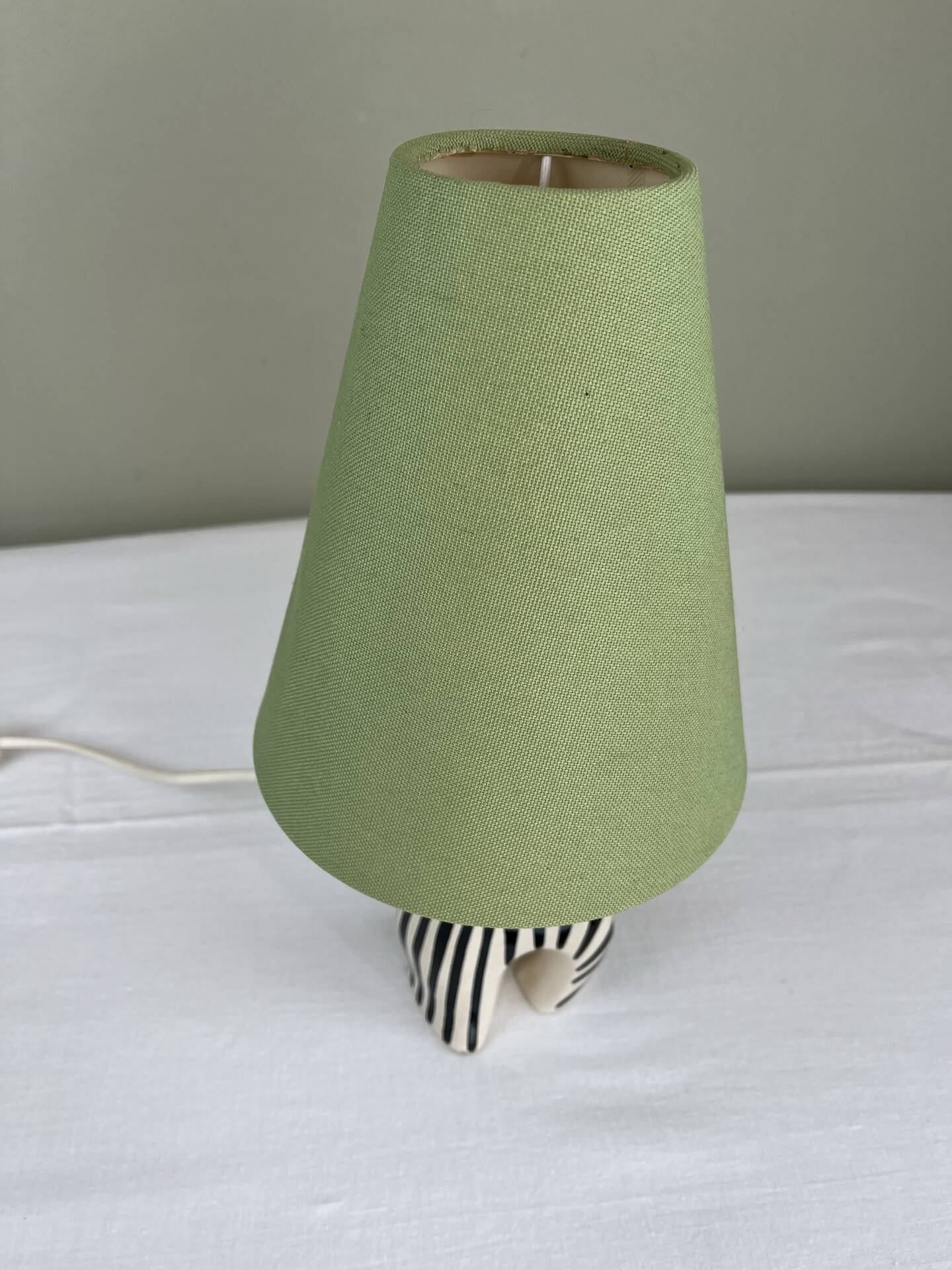 Vintage zebra lamp