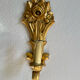 Pair of vintage gilded wood electric wall sconces