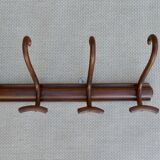 Wooden wall coat rack with 6 double hooks, bistro