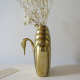 Brass Swan wall vase