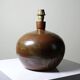 Grosse lampe boule grès pyrité émaillé vintage Baudat La Borne