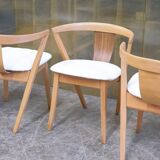Ensemble de 4 chaises art déco restaurées