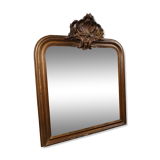 Old French fireplace mirror with beautiful ornament