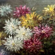 Paul Henry Schouten "Still Life with Flowers". Oil on wood panel.