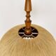 Teakwood and Raffia Bast Pendant Lamp by Temde