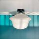 Large white opaline globe ceiling or wall light diameter 34 cm vintage decoration