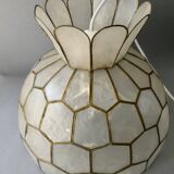 Mother-of-pearl mosaic pendant light, 1970s