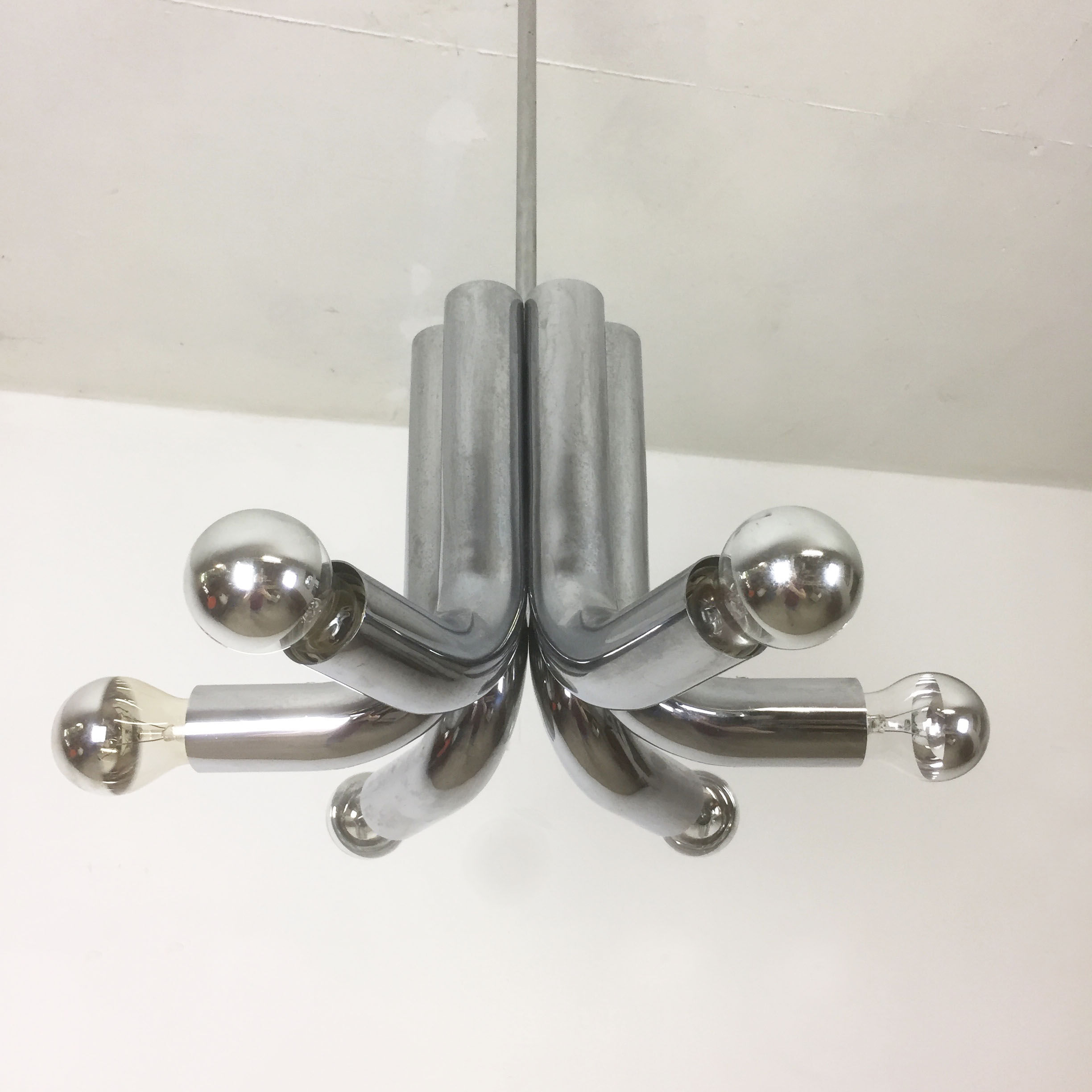Modernist suspension chrome Sputnik of Cosack Lights