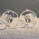 2 antique Baccarat crystal wine glasses, scales model, 1920s/30s