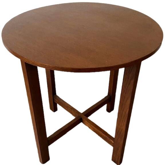 Vintage Round Side Table 1930s Art Deco