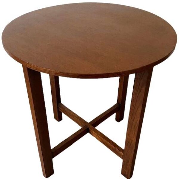 Table d'appoint ronde vintage 1930 Art Déco