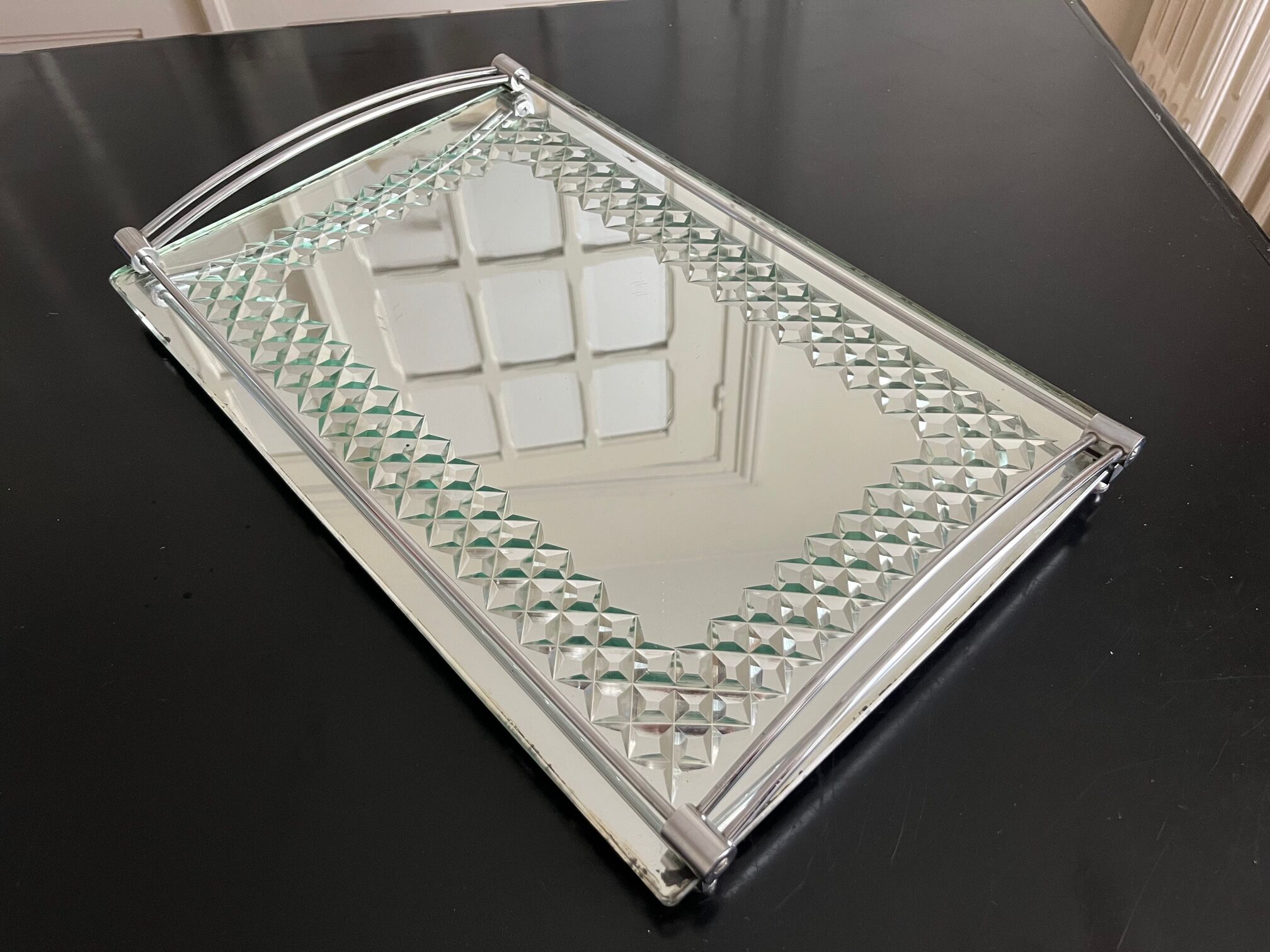 Plateau art déco o en miroir