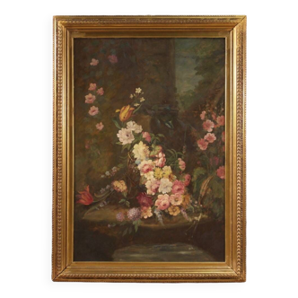 Peinture à l'huile Nature morte aux fleurs du 20ème siècle