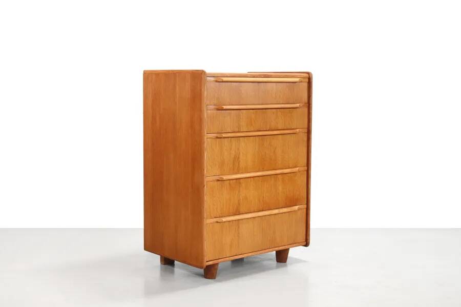 Vintage Oak CE07 plywood chest of drawers by Cees Braakman for Pastoe