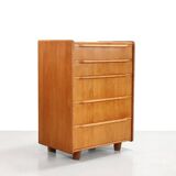 Vintage Oak CE07 plywood chest of drawers by Cees Braakman for Pastoe