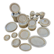 UM Limoges table service, Art Deco gold thread porcelain 80 pieces