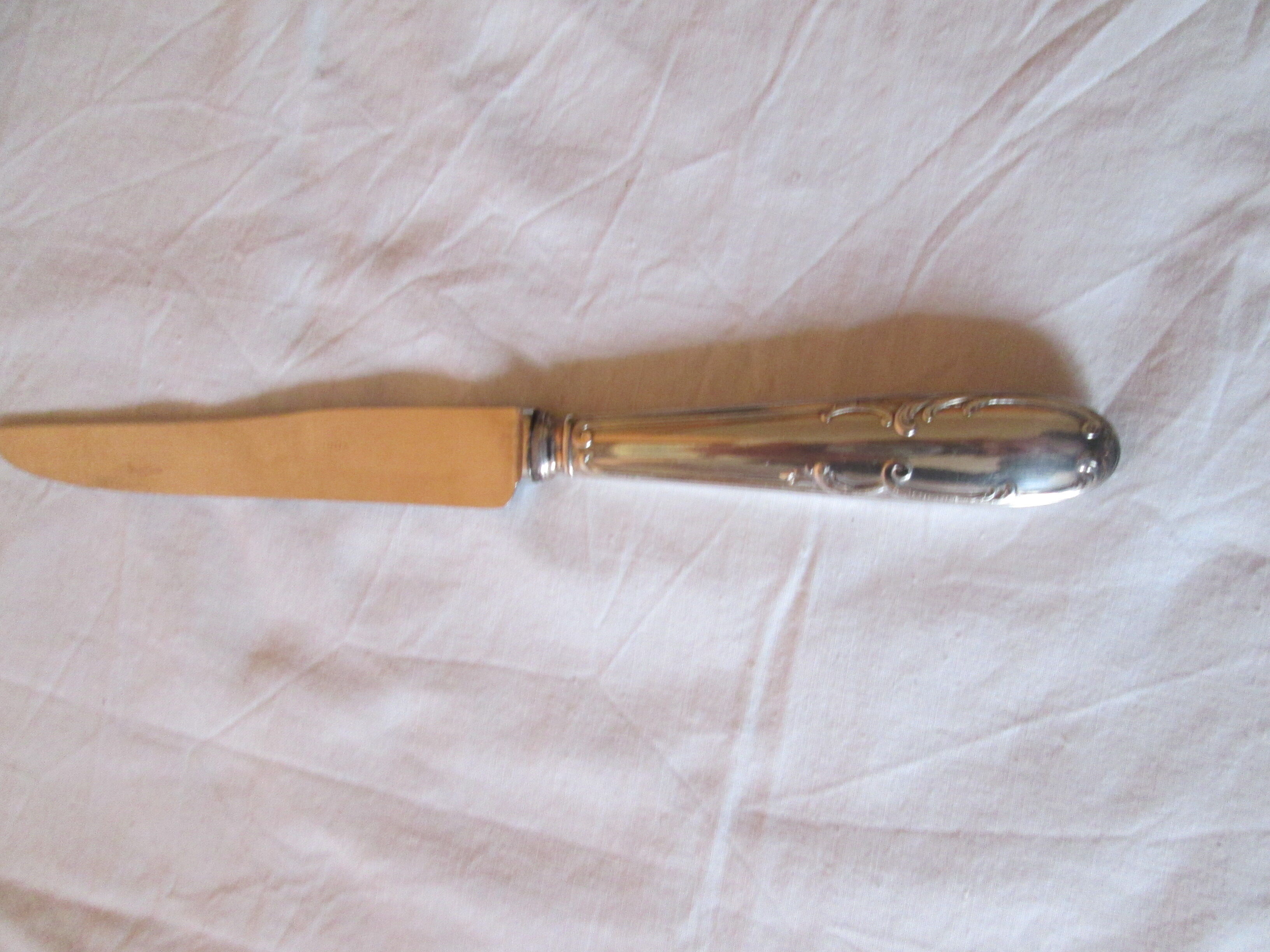 12 silver metal knives