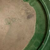 Green glazed clay trifle 1950 Aegitna Vallauris