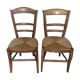2 antique mulched chairs
