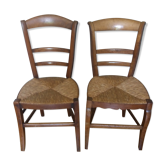 2 antique mulched chairs
