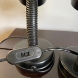 Pair of black Italian bedside lamps