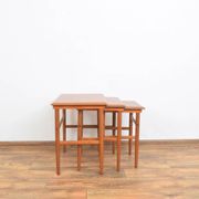 Tables gigognes en teck danois des années 50, ensemble de 3