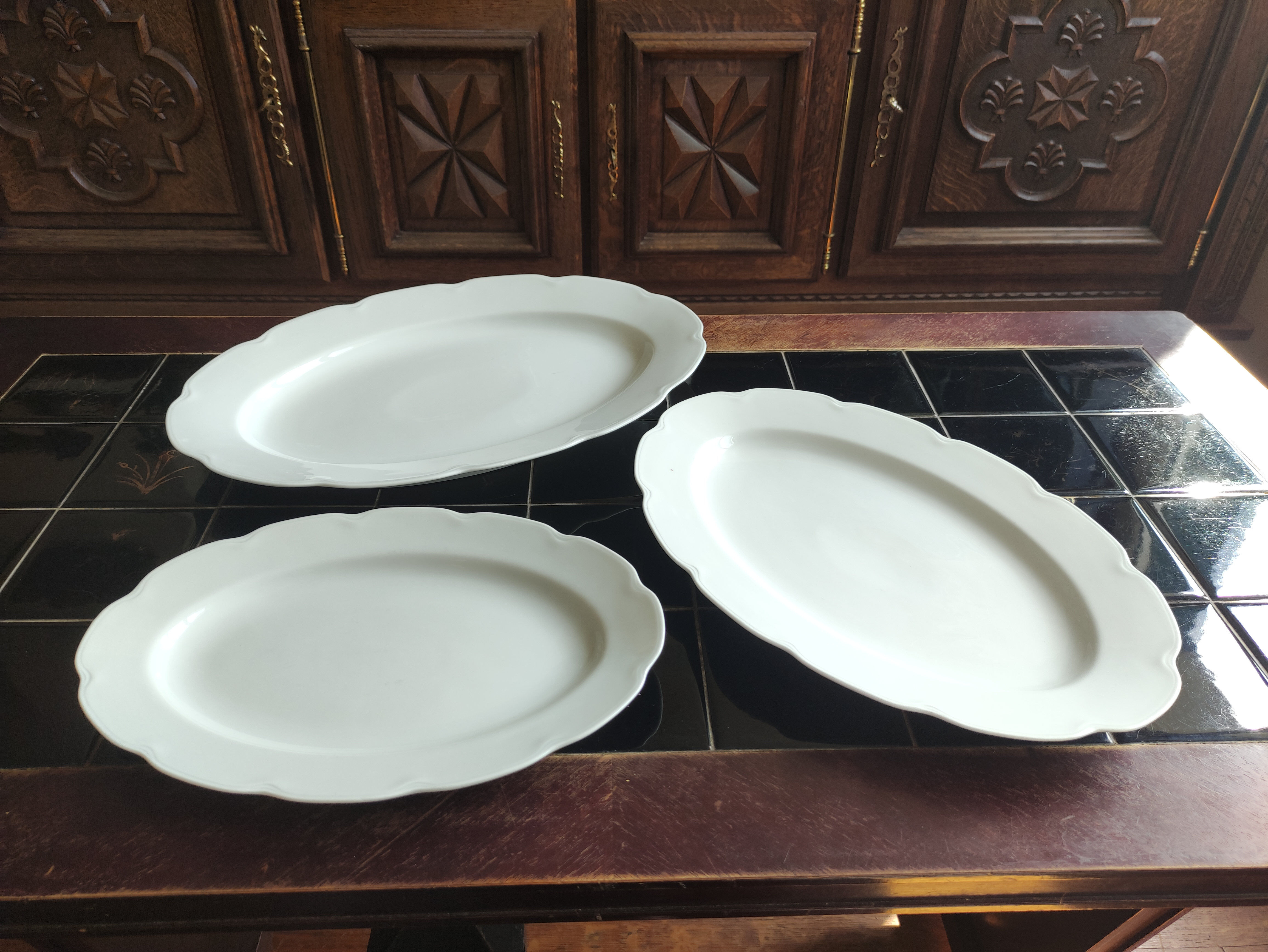 3 serving dishes in Rosenthal white porcelain - Art Deco