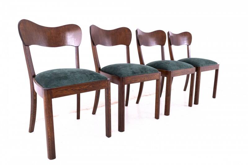 Set of Art Deco chairs, Poland, 1930s.