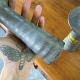 Pair of gray stoneware candlesticks