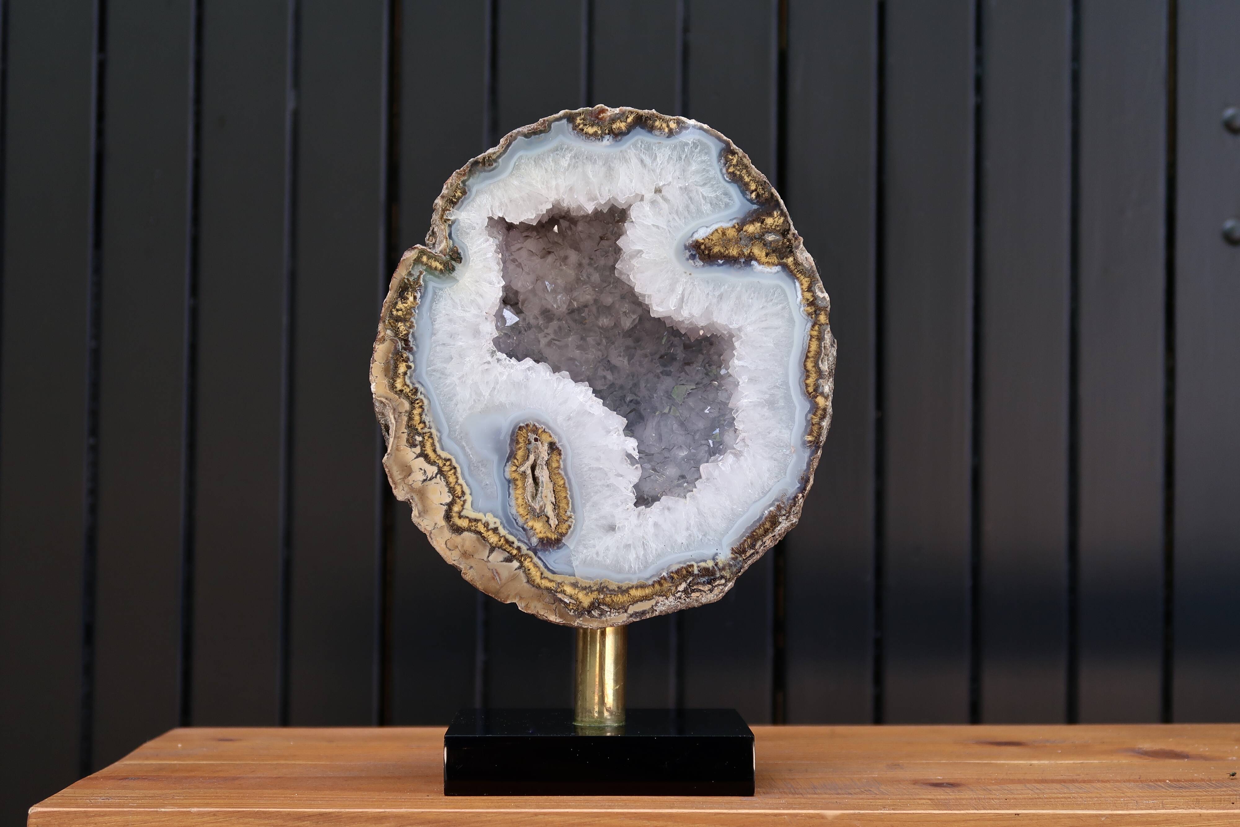Half geode on base, cabinet of curiosities