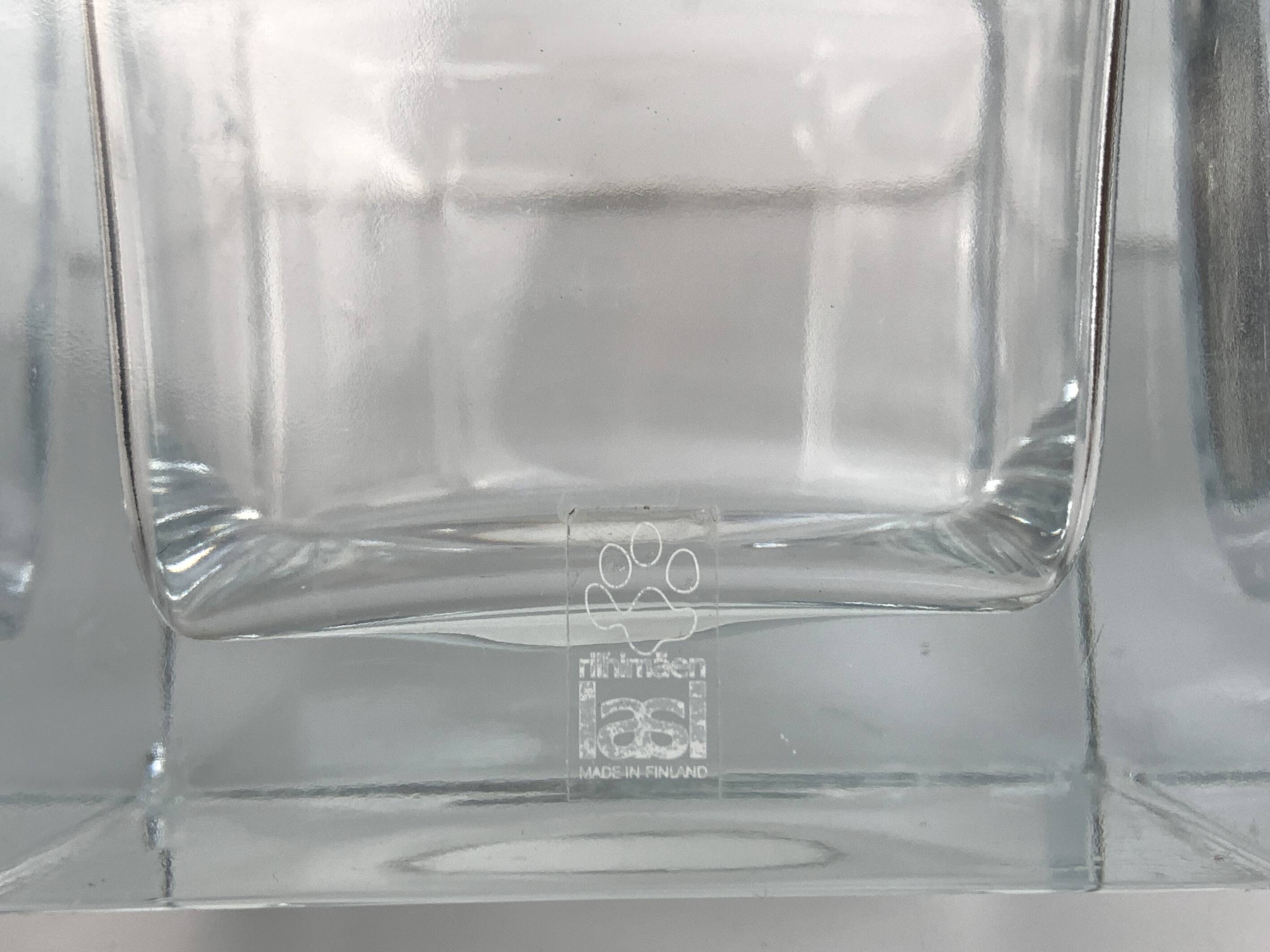 Set of 3 Harmonikka Glass Vases, Tamara Aladin, Riihimäki Lasi Oy, Finland