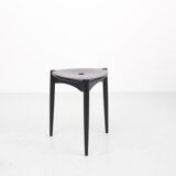 Suede tripod stool