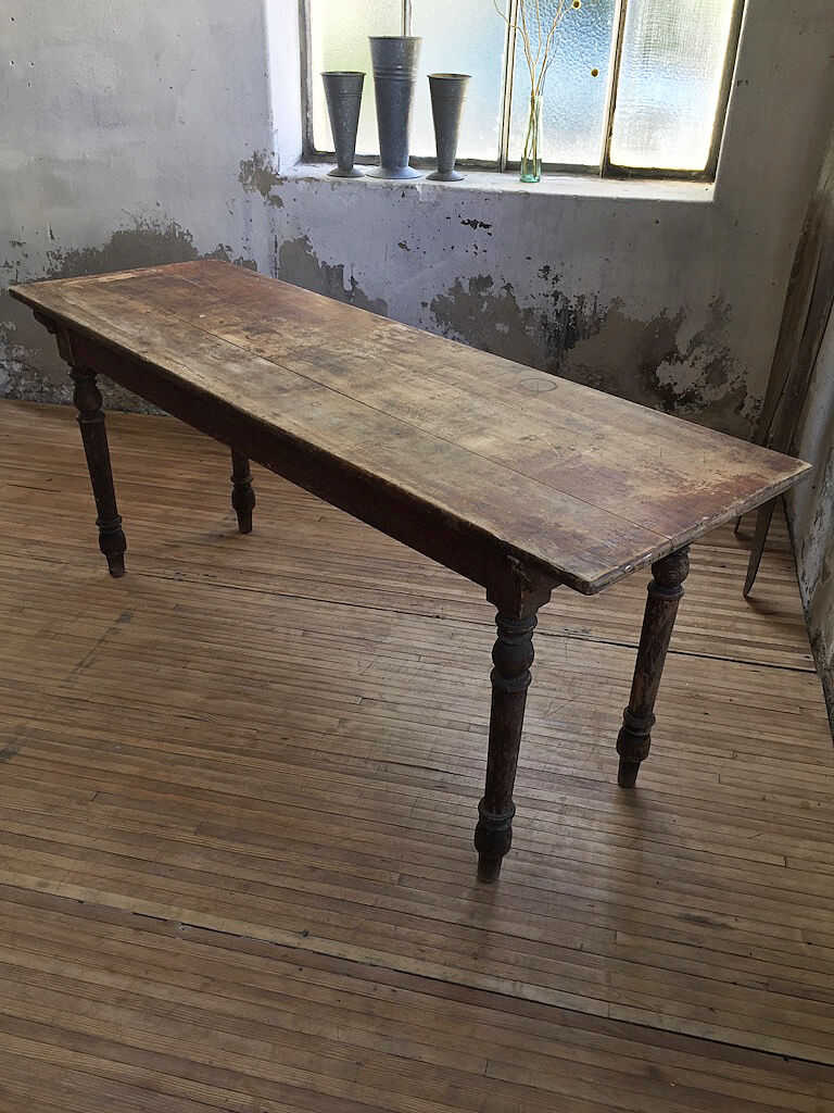 Antique farm table