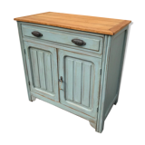 Vintage Parisian buffet blue oak top