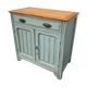 Vintage Parisian buffet blue oak top
