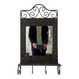 Vintage wrought iron tablet mirror