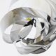 Lustre suspension en forme de spirale géante en chrome 1970 vintage space age pop 70's seventies pendant light