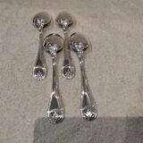 4 silver-plated metal soup spoons by Christofle Malmaison