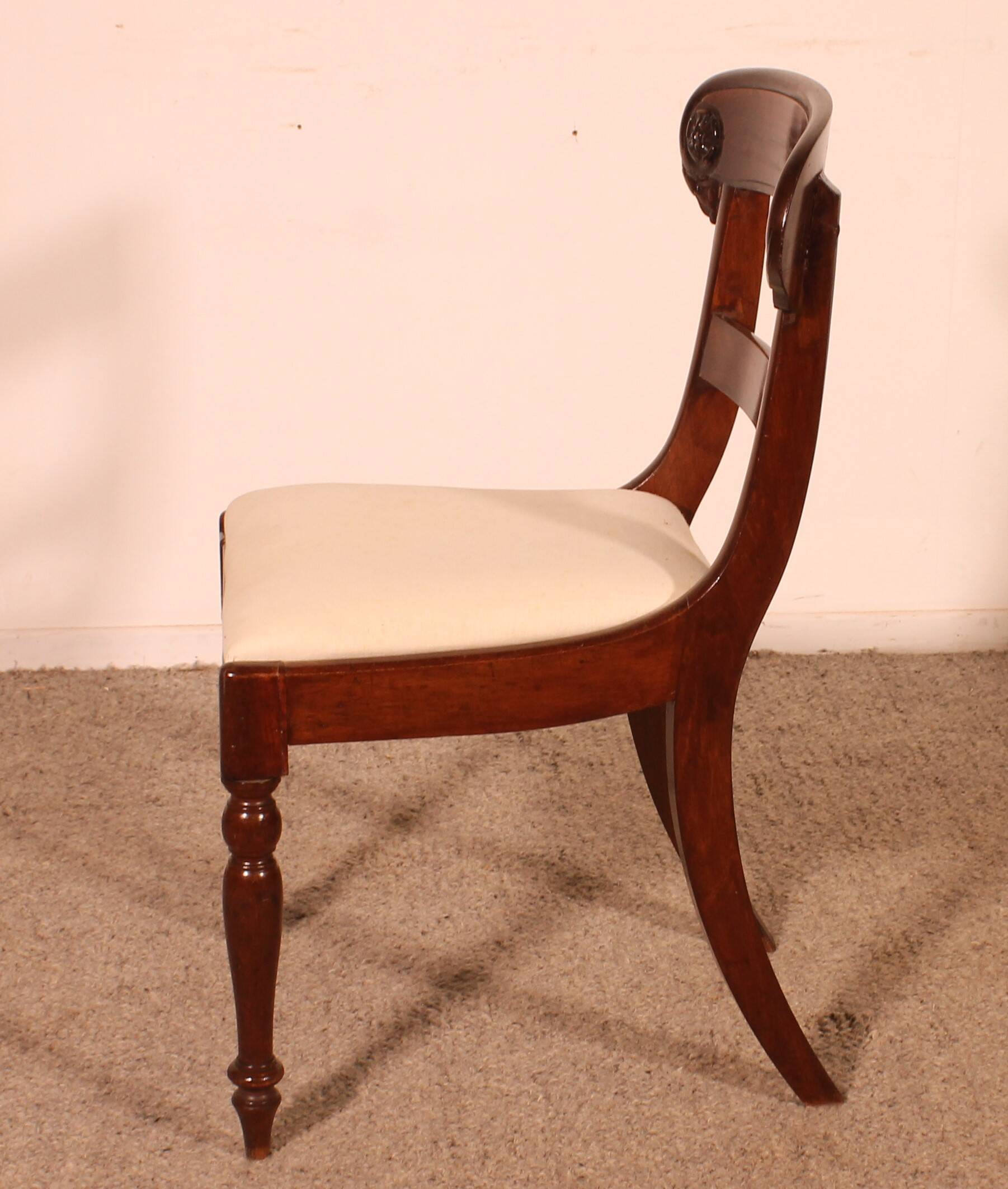 Set of 10 Restoration Period Mahogany Chairs