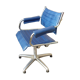 Blue office chair of the 70s swivelling