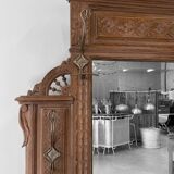Breton coat rack, old wooden cloakroom