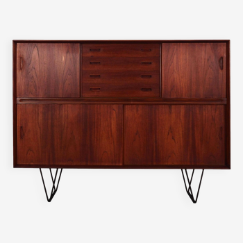 Buffet haut en teck, design danois, années 1970, production : Danemark