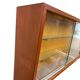 Vintage wall display cabinet in shallow wood / wall cabinet / shelf