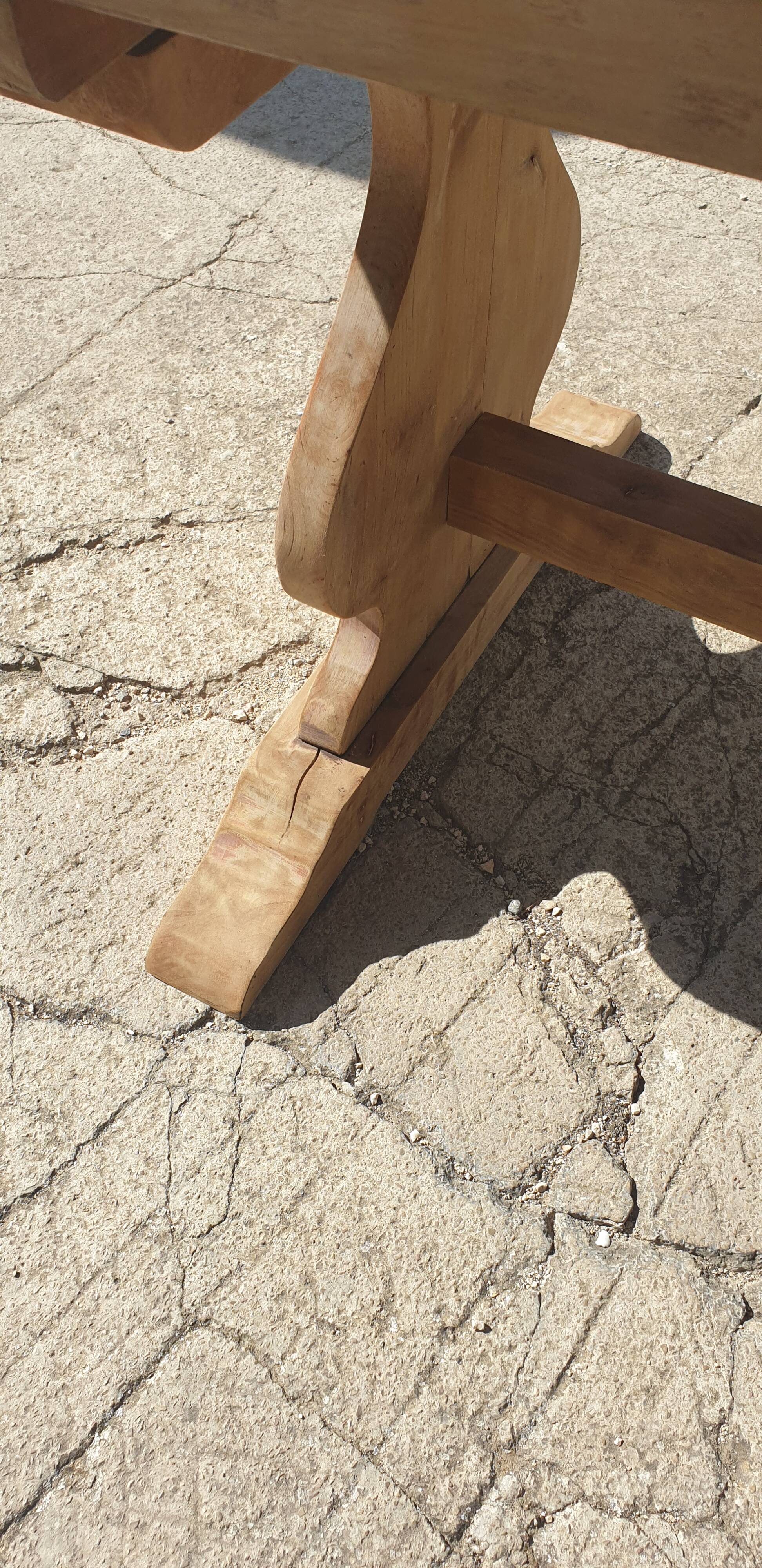 Solid wood farmhouse table