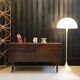 Low scandinavian rosewood sideboard by ib kofod larsen